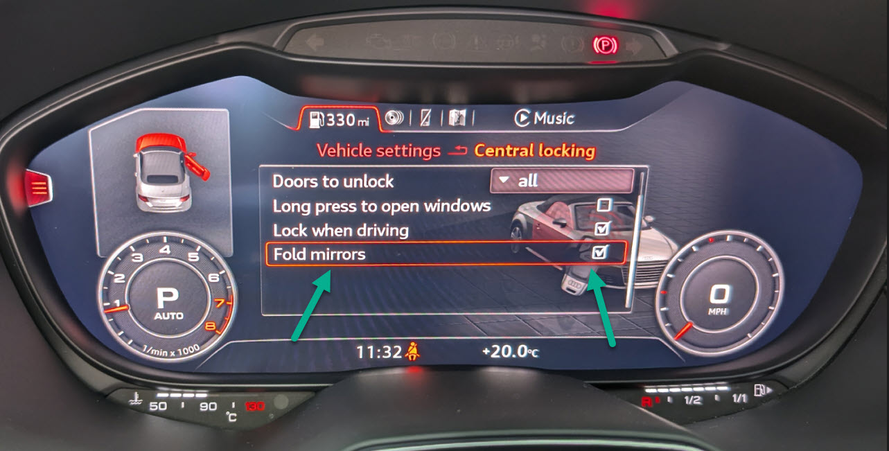 TT MK3 FV/8S – Folding Wing Mirrors Retrofit